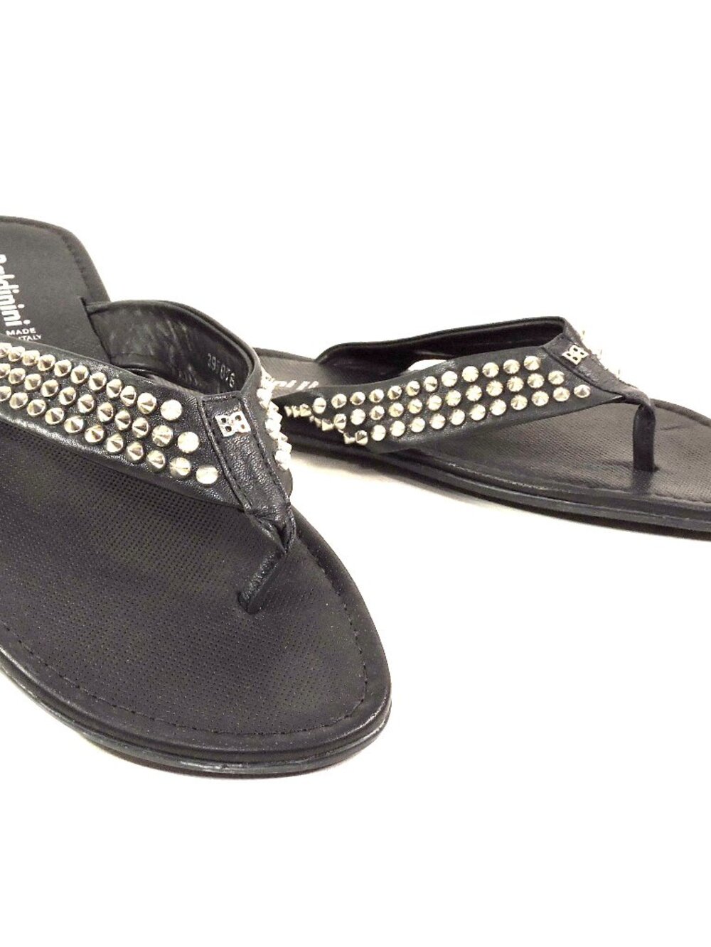 BALDININI 🇮🇹 MEN'S BLACK SOFT LEATHER COMFORT SUMMER FLAT SANDALS